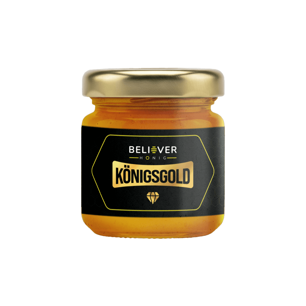 Believer Königsgold: Kleines Glas premium Honigmischung – Luxus in jeder Portion