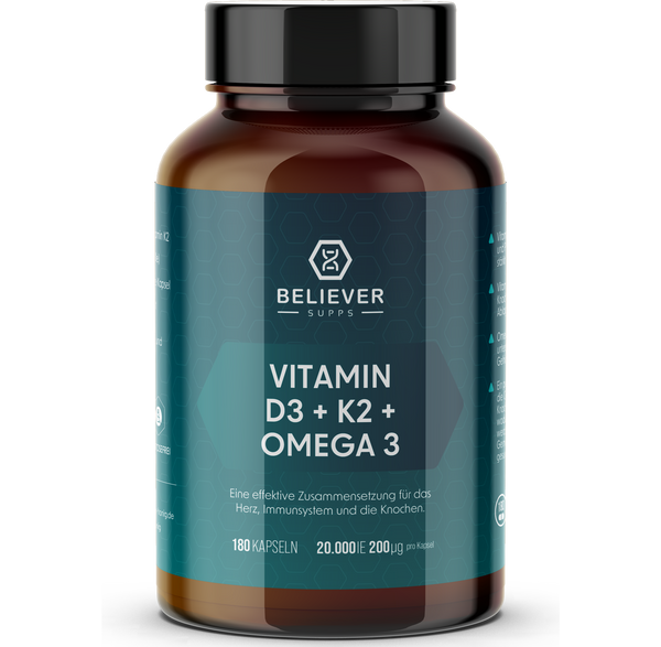 Vitamin D3 + K2 + Omega 3 Kapseln
