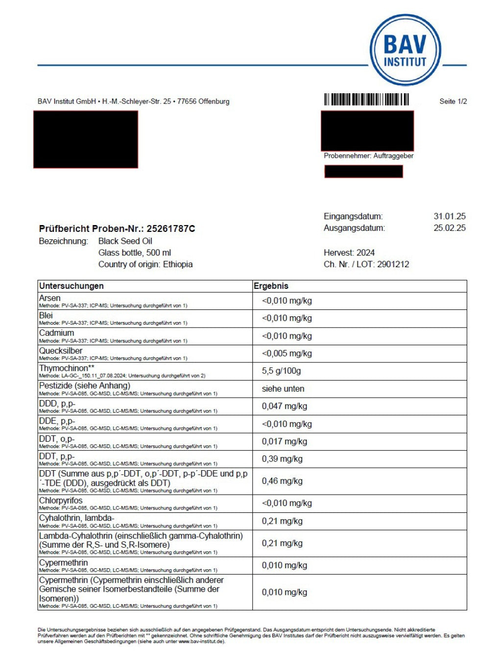 Premium Schwarzkümmelöl - bis zu 5,5% Thymochinon